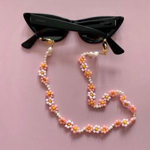 Beaded Pink Glasses/Mask Chain